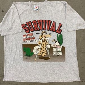 Vintage mid 80s Survival of the fittest Disney t